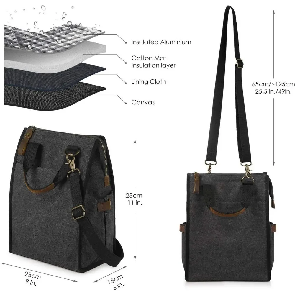 NWT SMRITI Insulated Canvas Lunch Bag for Women/Men